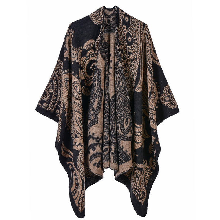 Buddha Stones Tibetan Cashew Flower Shawl Fall Winter Cozy Scarf Wrap - image 6