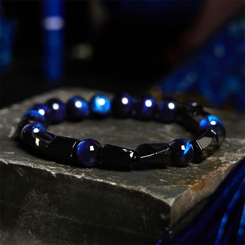 Buddha Stones "Wishing You Strength and Clarity" Blue Tiger Eye Bracelet Includes Gift Message Card - image 8