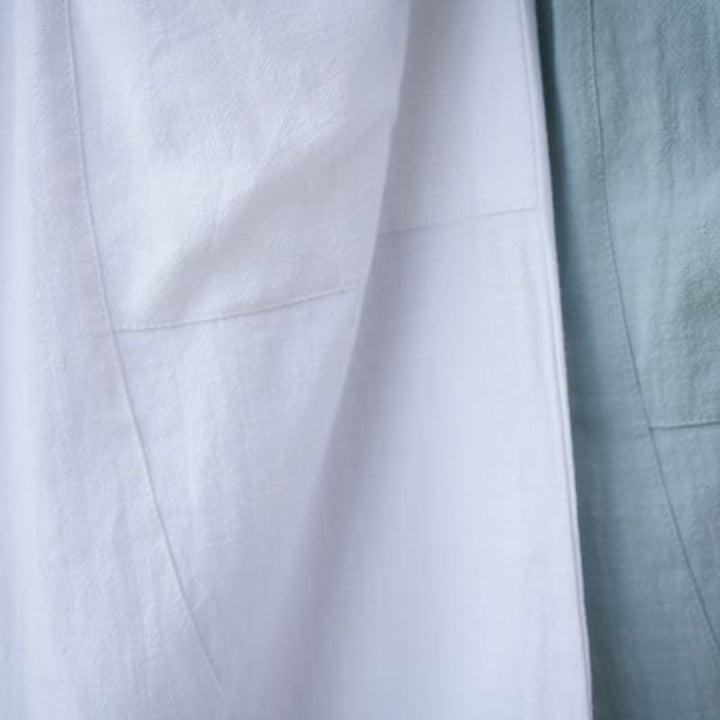 Buddha Stones Solid Color Cotton Ramie Linen Men's Elastic Waist Harem Pants With Pockets - image 31