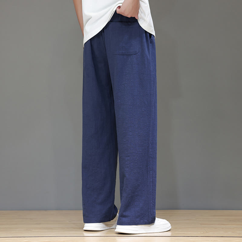 Buddha Stones Summer Men's Straight Leg Pants With Pockets - image 4