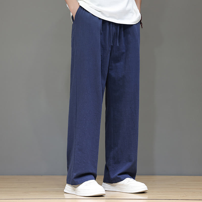 Buddha Stones Summer Men's Straight Leg Pants With Pockets - image 2