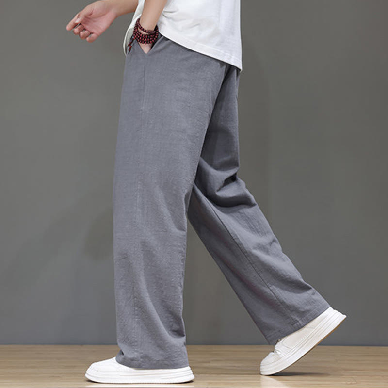 Buddha Stones Summer Men's Straight Leg Pants With Pockets - image 23