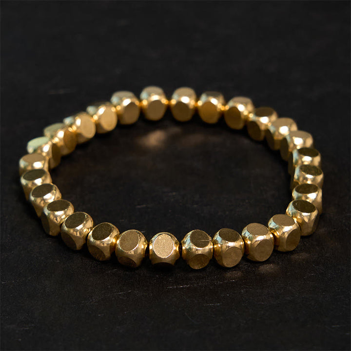 Buddha Stones Brass Copper Good Luck Healing Bracelet - Brass(Wrist Circumference: 20-21cm) - image 0