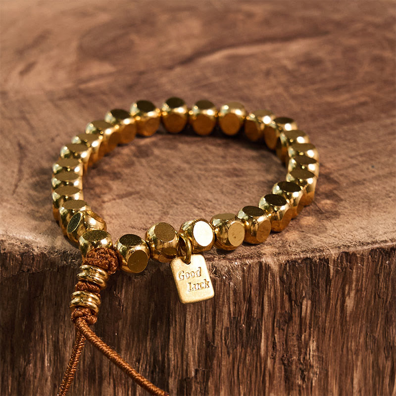 Buddha Stones Copper String Good Luck Self Care Bracelet