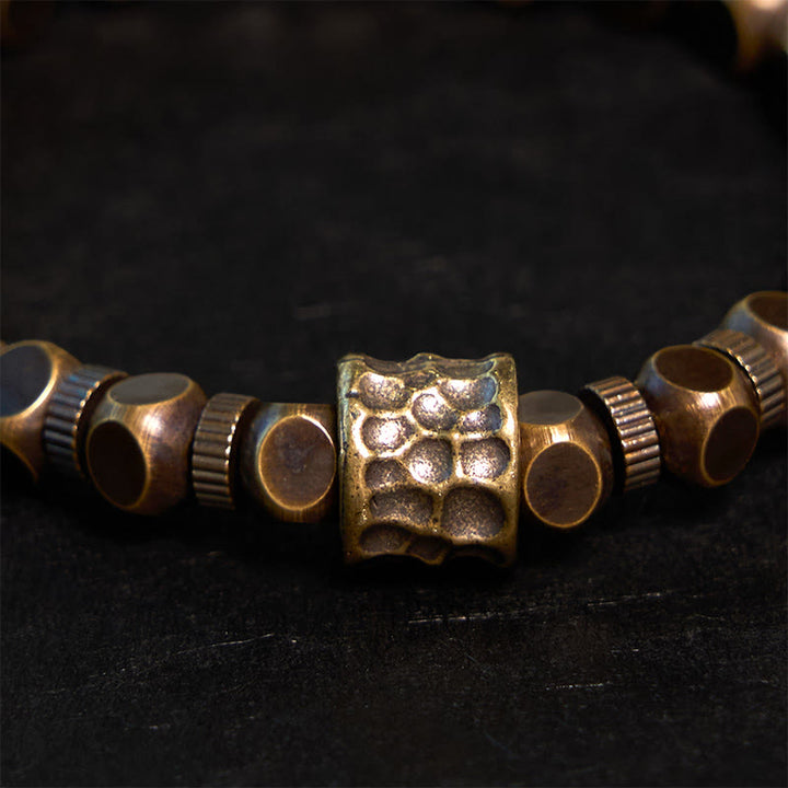 Buddha Stones Copper Meteorite Pattern Balance Bracelet