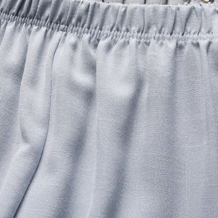 Buddha Stones 2Pcs Tang Suit Plain Color Frog-Button Men's Long Sleeve Shirt Pants Set - image 14