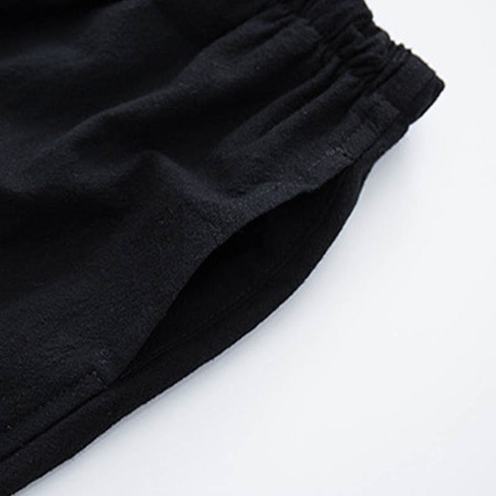 Buddha Stones 2Pcs Men's Tang Suit Jacquard Vine Pattern Frog-Button Cotton Long Sleeve Shirt Pants Set - image 12