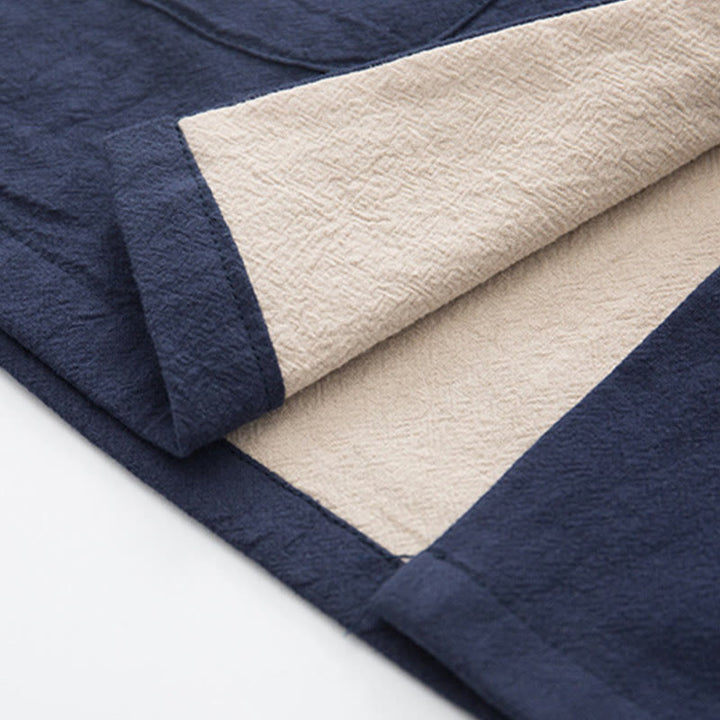 Buddha Stones 2Pcs Zen Tang Suit Men's Linen Frog-Button Long Sleeve Shirt Pants Set - image 30