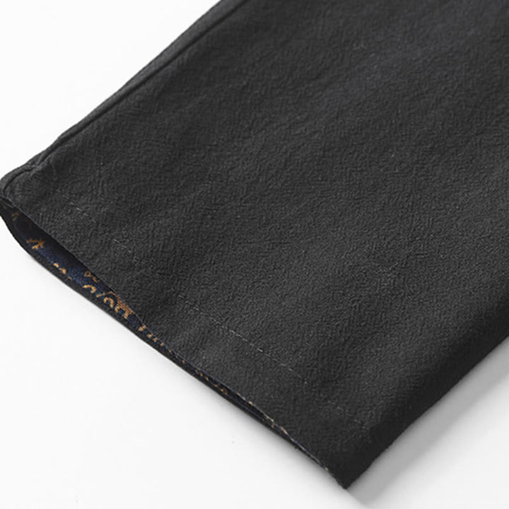 Buddha Stones Fall Men's Cotton Mid-length Coat Double-sided Jacket - image 14