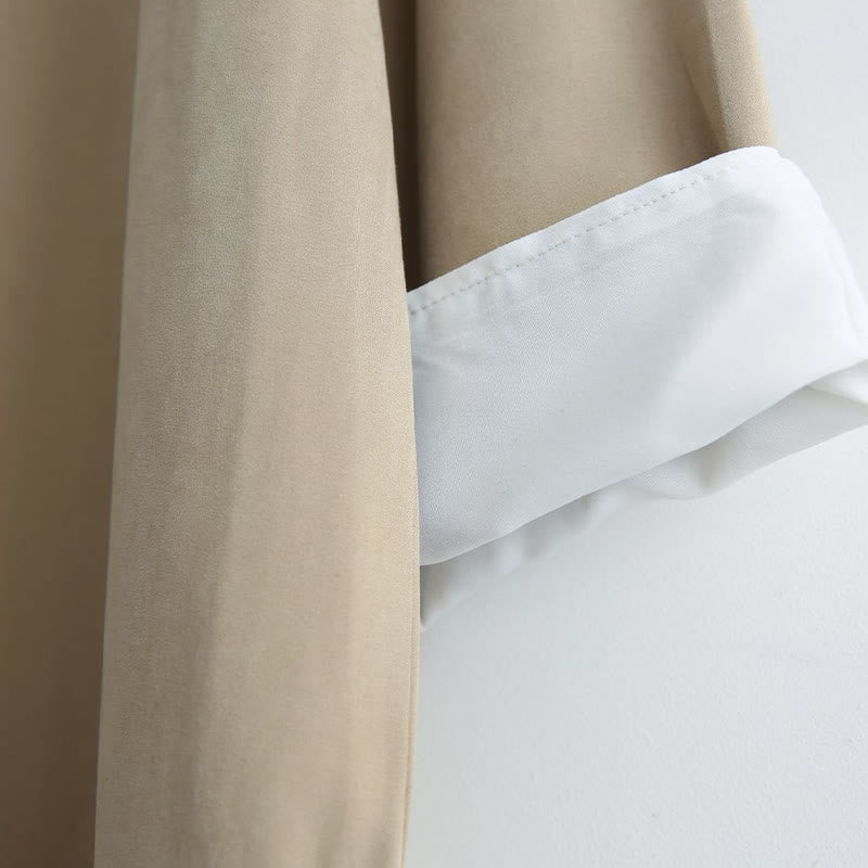 Buddha Stones Fall Solid Color Chinese Frog-Button Cotton Men's Tang Suit Robe - image 17