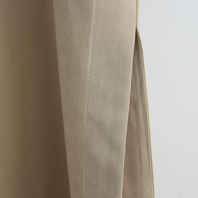 Buddha Stones Fall Solid Color Chinese Frog-Button Men's Tang Suit Robe - image 18