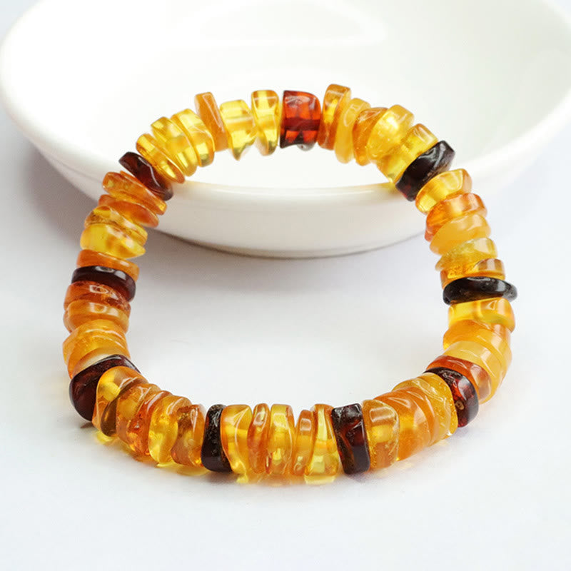 Buddha Stones Amber Peace Buckle Confidence Bracelet