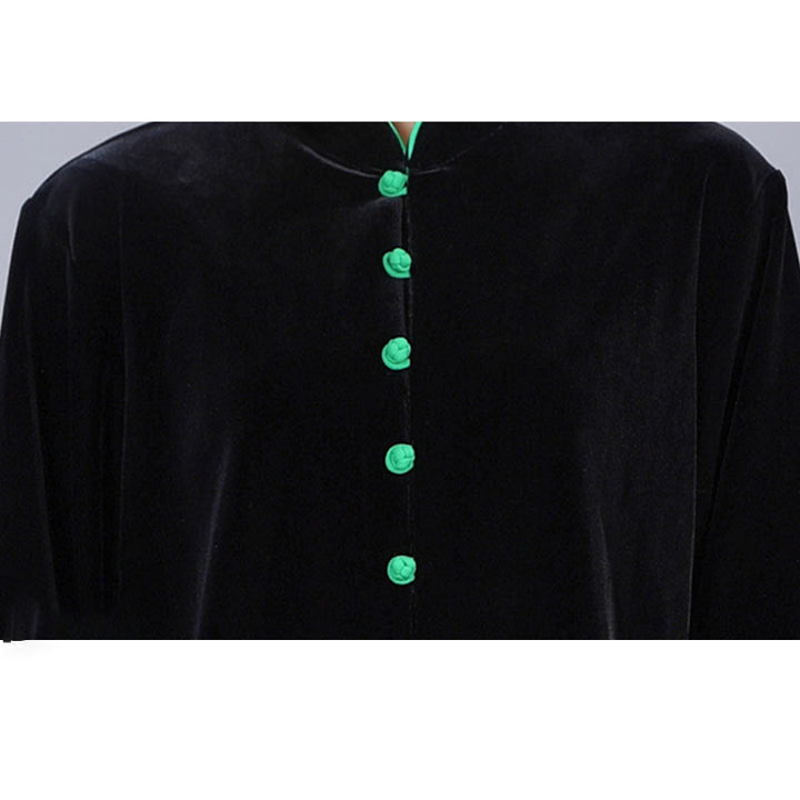 Buddha Stones 2Pcs Fall Winter Tai Chi Meditation Qigong Zen Practice Unisex Velour Plush Clothing Set - image 3