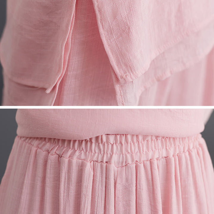 Buddha Stones 2Pcs Solid Women's Long Sleeve Shirt Pants Meditation Clothing Set - image 10