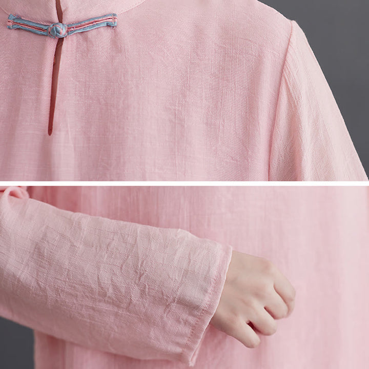 Buddha Stones 2Pcs Solid Women's Long Sleeve Shirt Pants Meditation Clothing Set - image 9