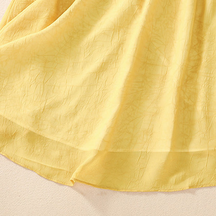 Buddha Stones Women's Flower Embroidery Frog-Button Shirt Dress Wide Leg Pants - image 11