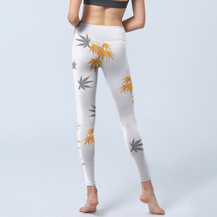 Buddha Stones Maple Gym Leggings Women's Yoga Pants - image 7