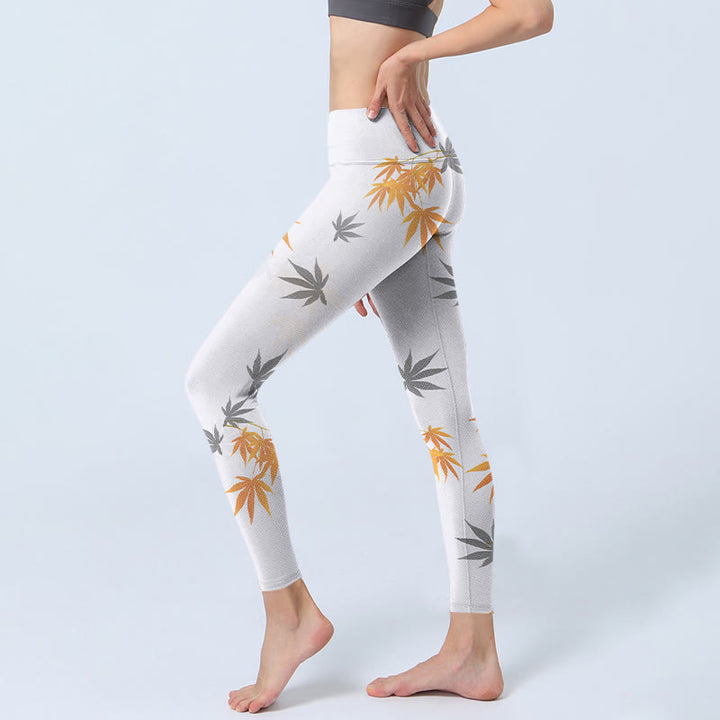 Buddha Stones Maple Gym Leggings Women's Yoga Pants - image 3
