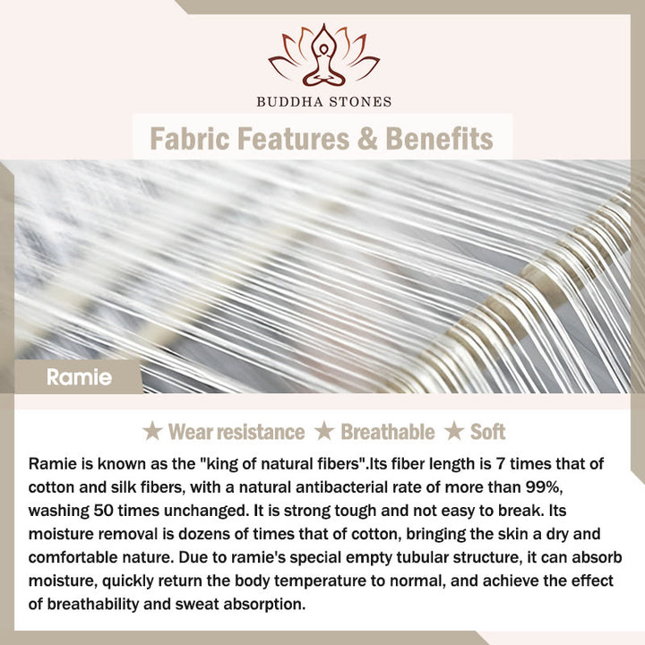Buddha Stones Casual Plain Color Elastic Drawstring Ramie Linen Men's Pants With Pockets - image 5