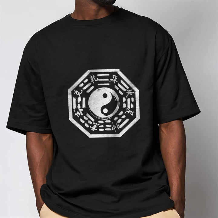 Buddha Stones Ba Gua Pattern Cotton Tee T-shirt - image 3