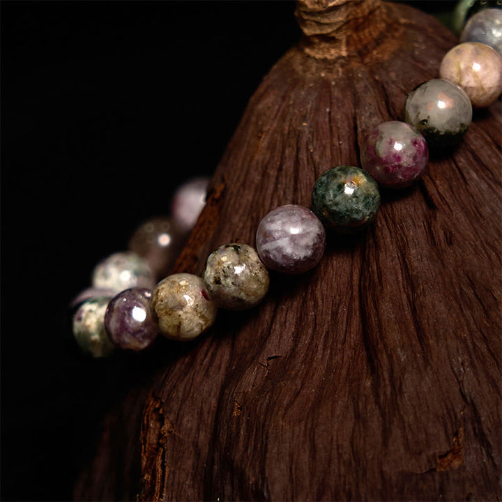 Buddha Stones Rainbow Tourmaline Positive Bracelet