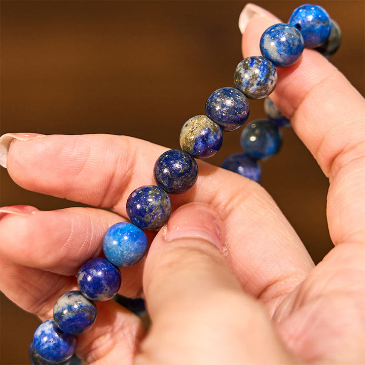 Buddha Stones Lazurite Lapis Lazuli Positive Balance Bracelet - image 5