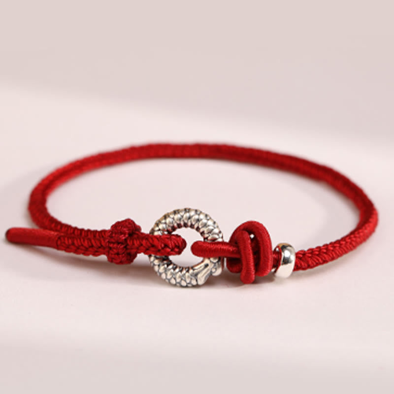 Buddha Stones 999 Sterling Silver Year Of The Dragon Peace Buckle Luck Bracelet  - image 21