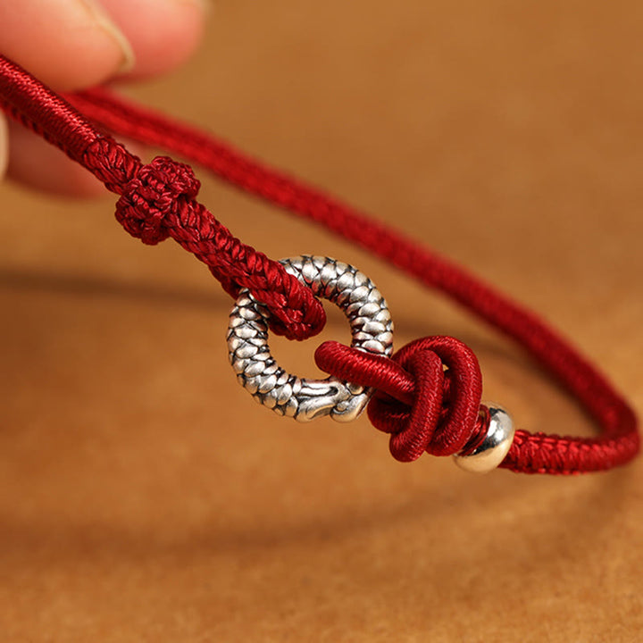 Buddha Stones 999 Sterling Silver Year Of The Dragon Peace Buckle Luck Bracelet  - image 18