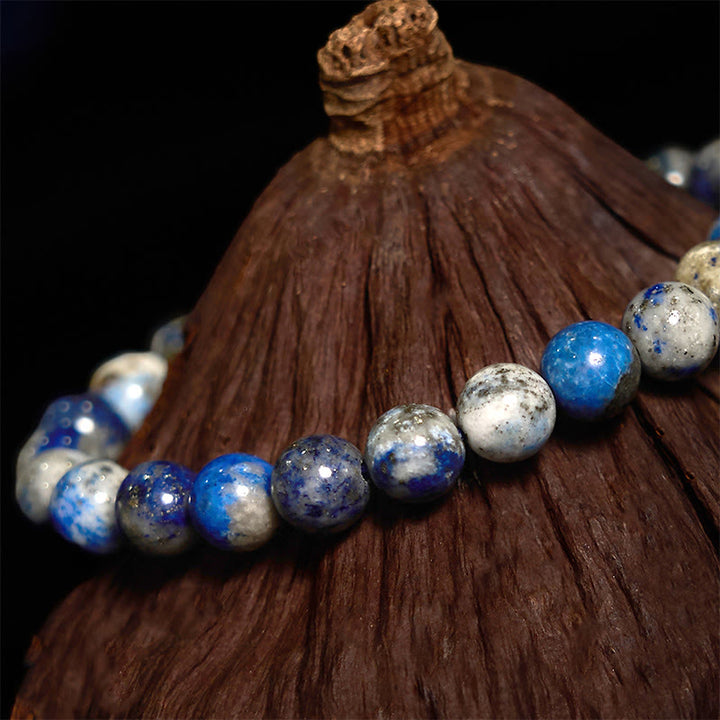 Buddha Stone Lazurite Lapis Lazuli Self Care Positive Bracelet - image 2