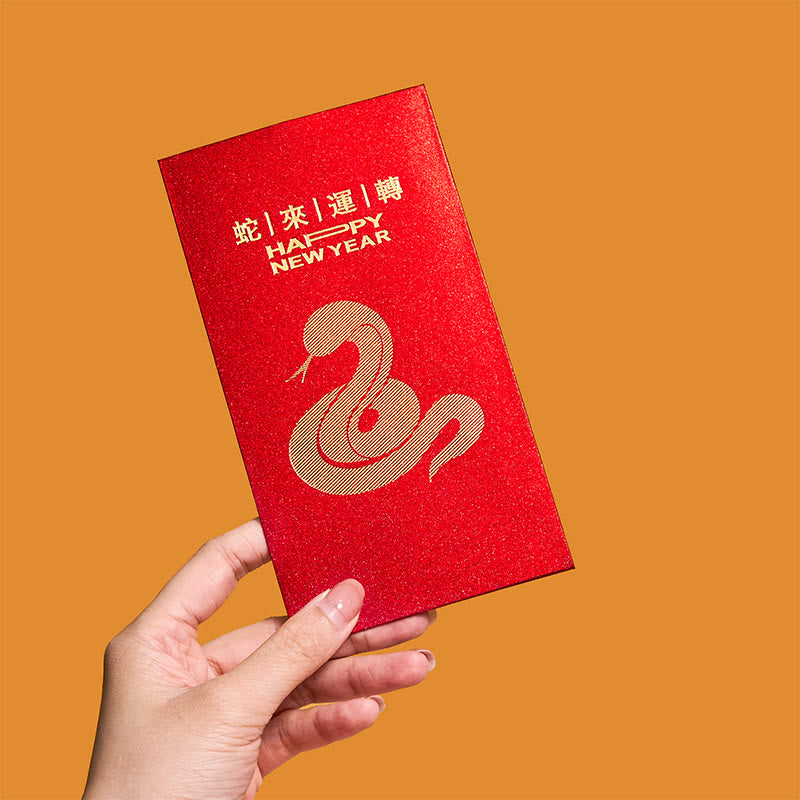 Buddha Stones 6Pcs Chinese Red Envelope Year of the Snake Lucky Money Envelopes 2025 New Year