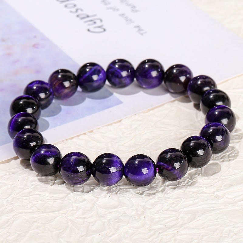 Buddha Stones Purple Tiger Eye Creativity Bracelet - image 3