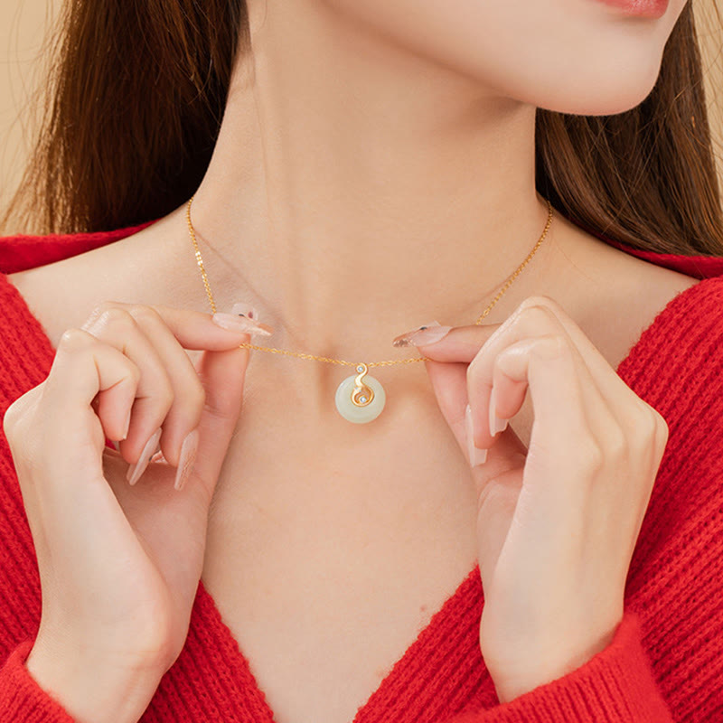 Buddha Stones Chinese Zodiac Hetian Jade 925 Sterling Silver Abundance Necklace Pendant - image 20