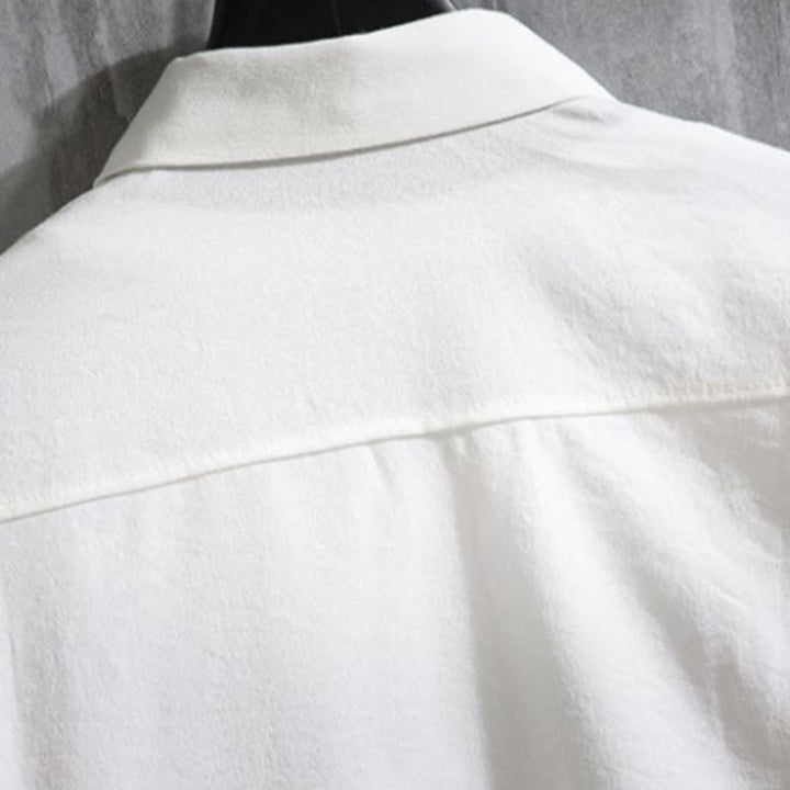 Buddha Stones Casual Solid Color Front Button Three Quarter Sleeves Men's Shirt - image 10