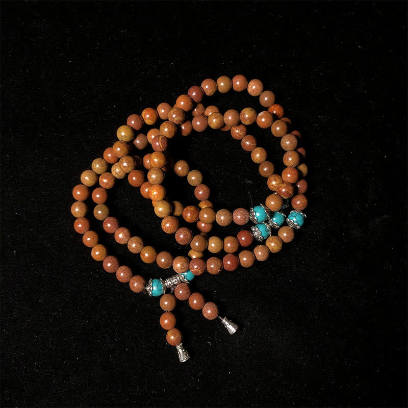 Buddha Stones 108 Mala Beads Bian Stone Healing Bracelet