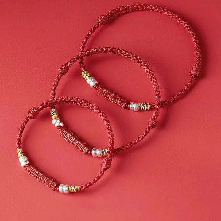 Buddha Stones 925 Sterling Silver Om Mani Padme Hum Cinnabar Blessing Child Adult Bracelet - image 17