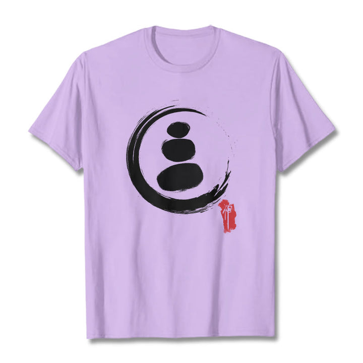 Buddha Stones Zen Circles Cotton Tee T-shirt