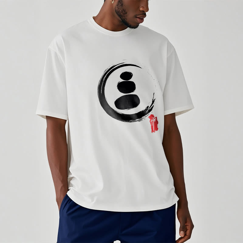 Buddha Stones Zen Circles Cotton Tee T-shirt