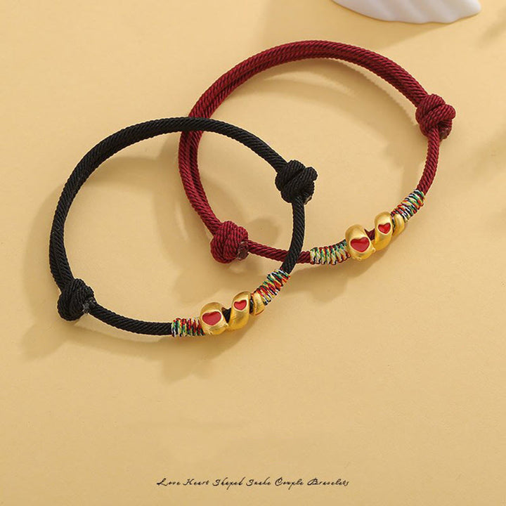 Buddha Stones Red String Copper Alloy Love Year Of The Snake Protection Braided Bracelet