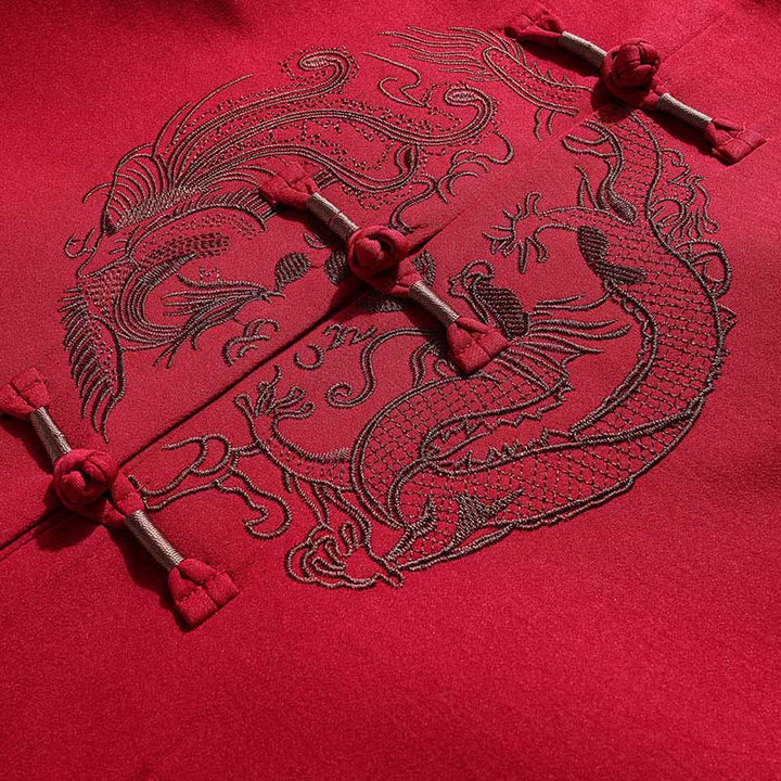 Buddha Stones Chinese New Year Embroidered Tang Suit Hanfu Traditional Uniform Long Sleeve Top Pants Clothing Men's Set - image 9