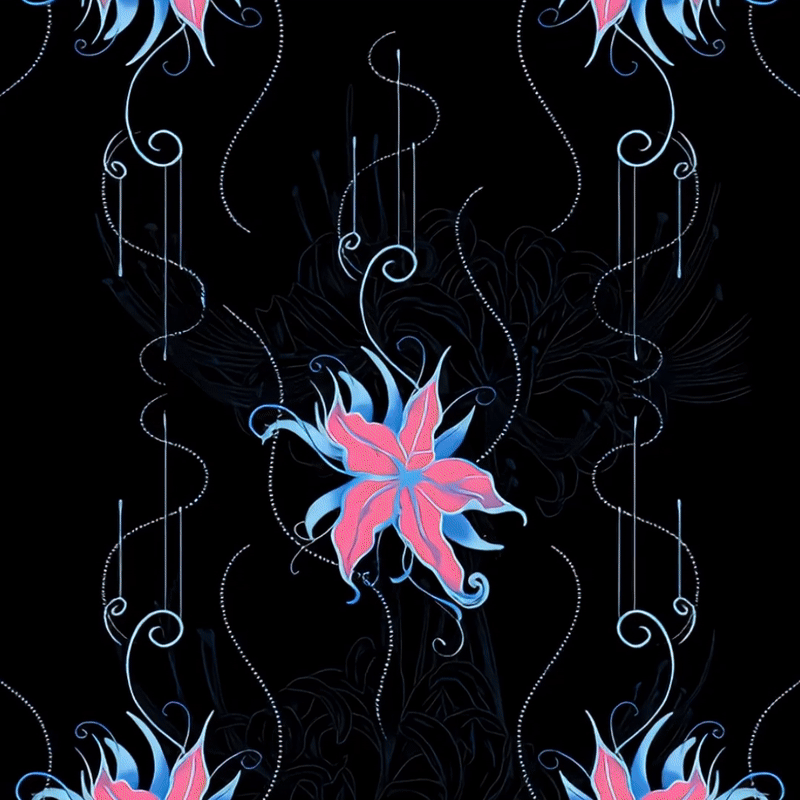 Buddha Stones Black Pink Blue Flowers Print Fitness Leggings Women's Yoga Pants - image 1