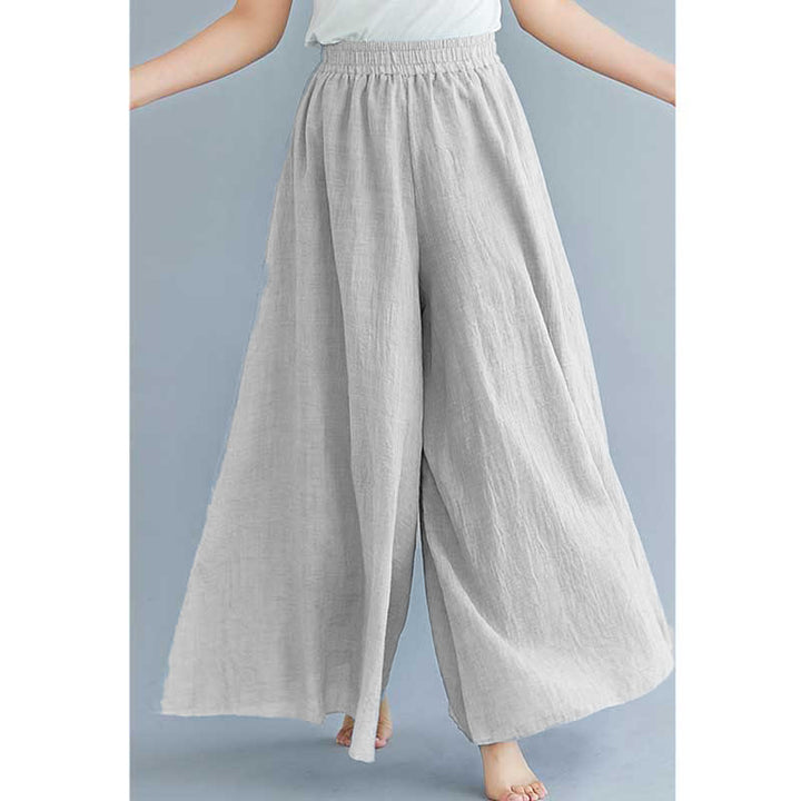 Buddha Stones Women Casual Loose Cotton Linen Wide Leg Pants For Yoga Dance