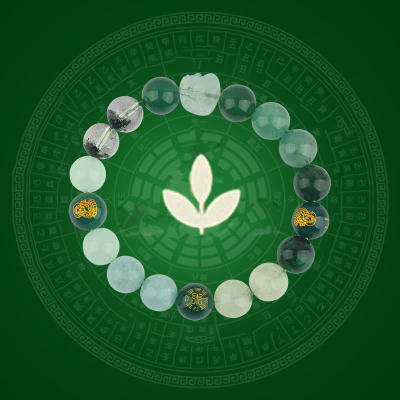 Buddha Stones Five Elements Various Crystal Agate Pixiu Wealth Bracelet - image 10