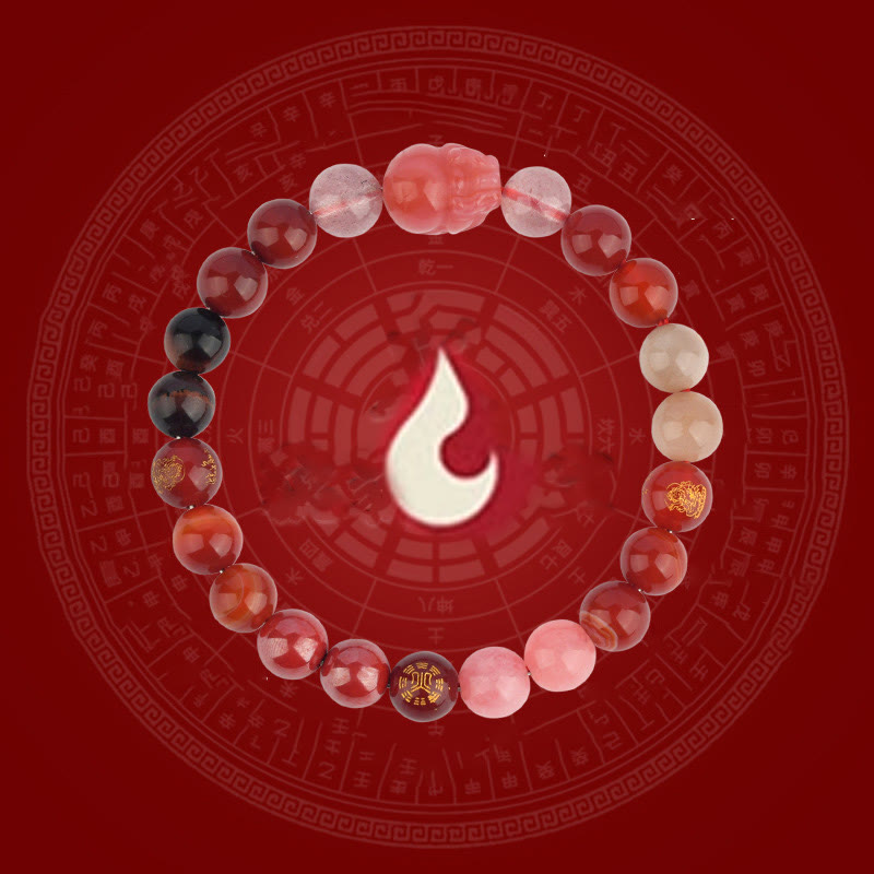 Buddha Stones Five Elements Various Crystal Agate Pixiu Wealth Bracelet - image 20