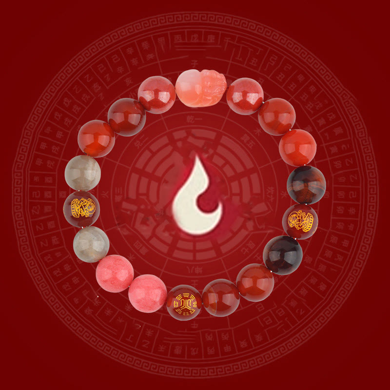 Buddha Stones Five Elements Various Crystal Agate Pixiu Wealth Bracelet - image 22