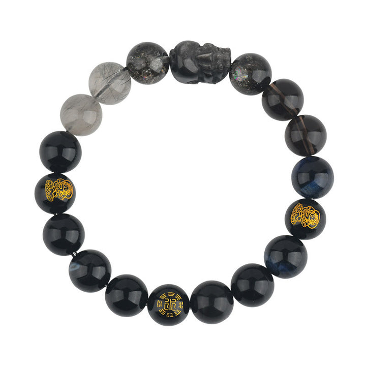 Buddha Stones Five Elements Various Crystal Agate Pixiu Wealth Bracelet - image 17