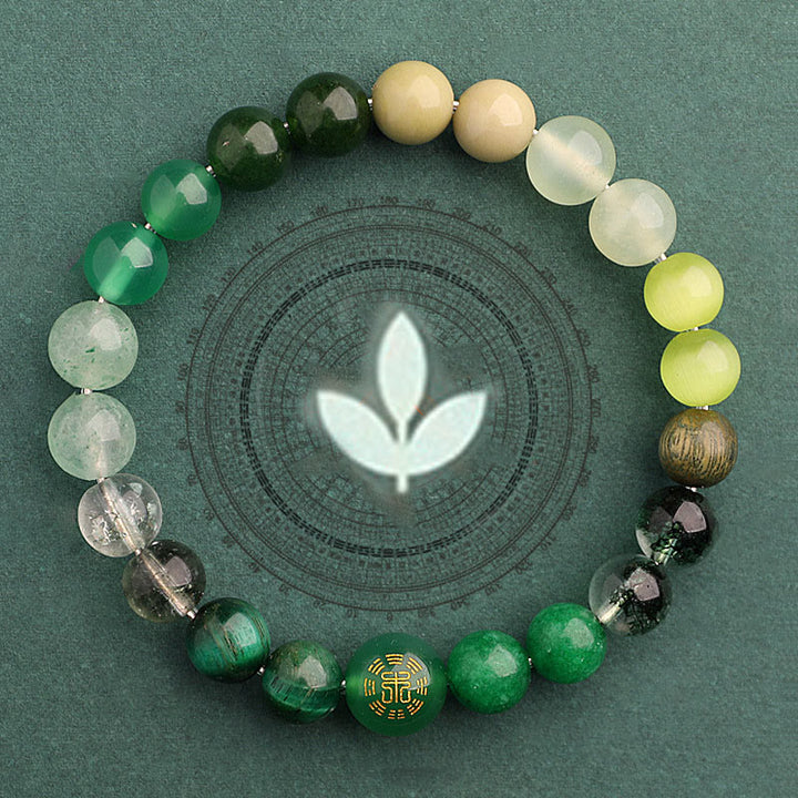 Buddha Stones Five Elements Various Agate Balance Luck Bracelet