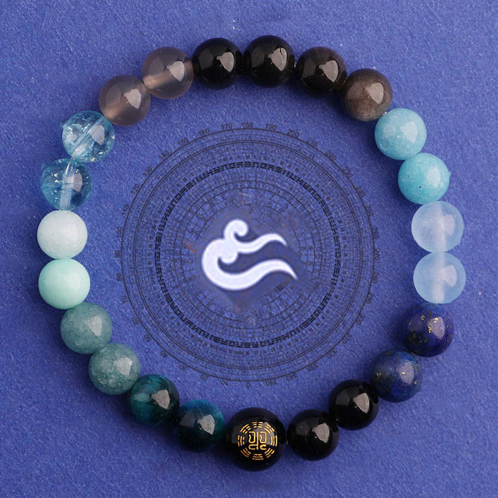 Buddha Stones Five Elements Various Agate Balance Luck Bracelet