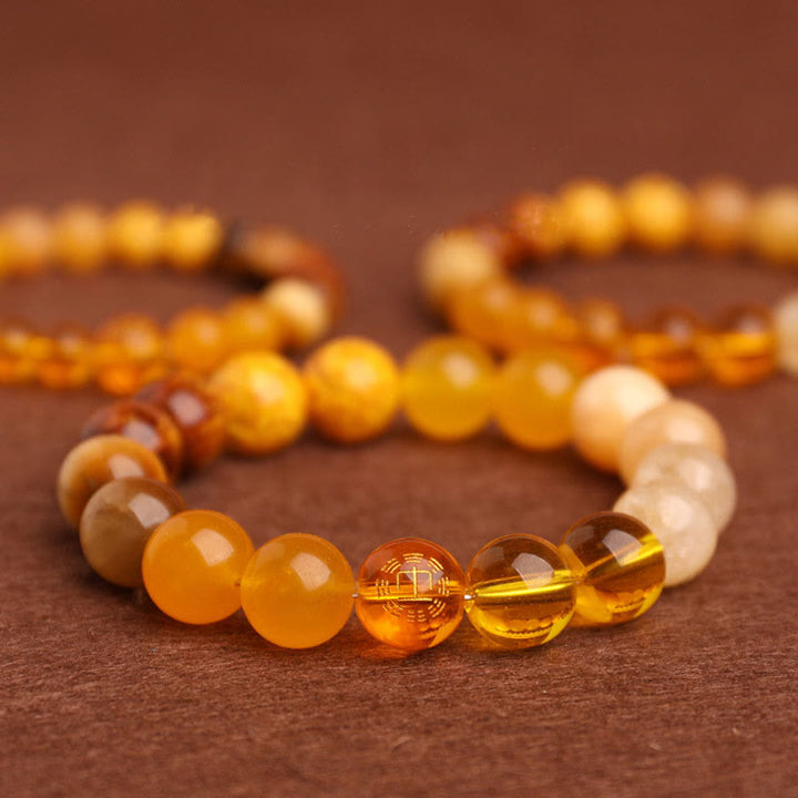 Buddha Stones Five Elements Various Agate Balance Luck Bracelet