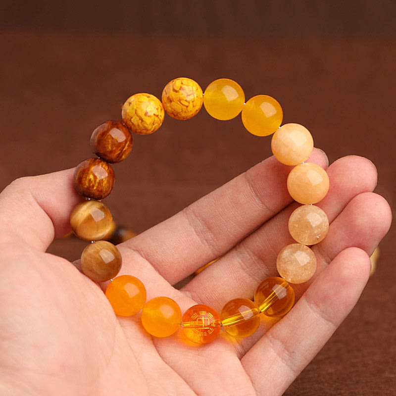 Buddha Stones Five Elements Various Agate Balance Luck Bracelet