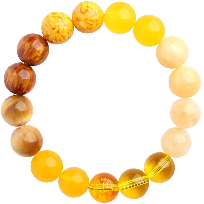 Buddha Stones Five Elements Various Agate Balance Luck Bracelet